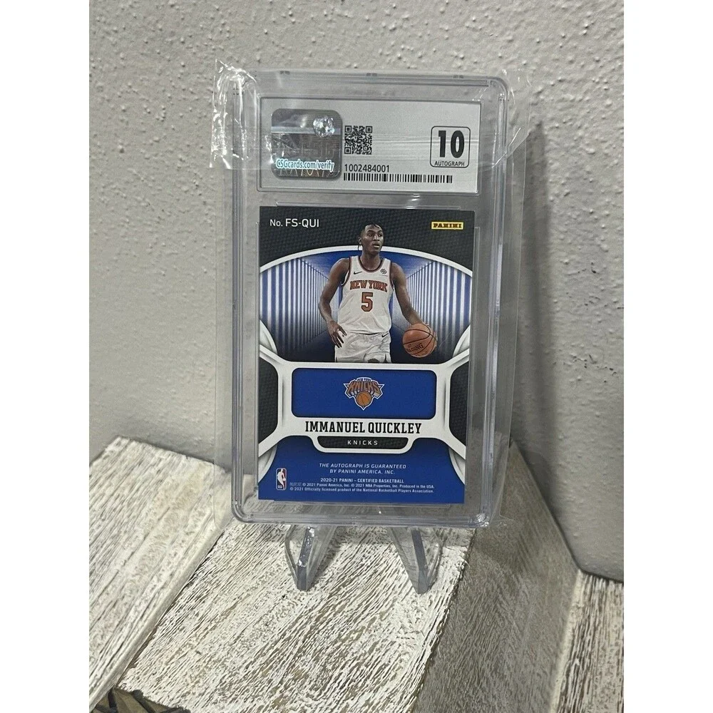 Immanuel Quickley 2020 Panini Certified Fresh Faces Rookie Auto #FS-QUI CSG 9.5